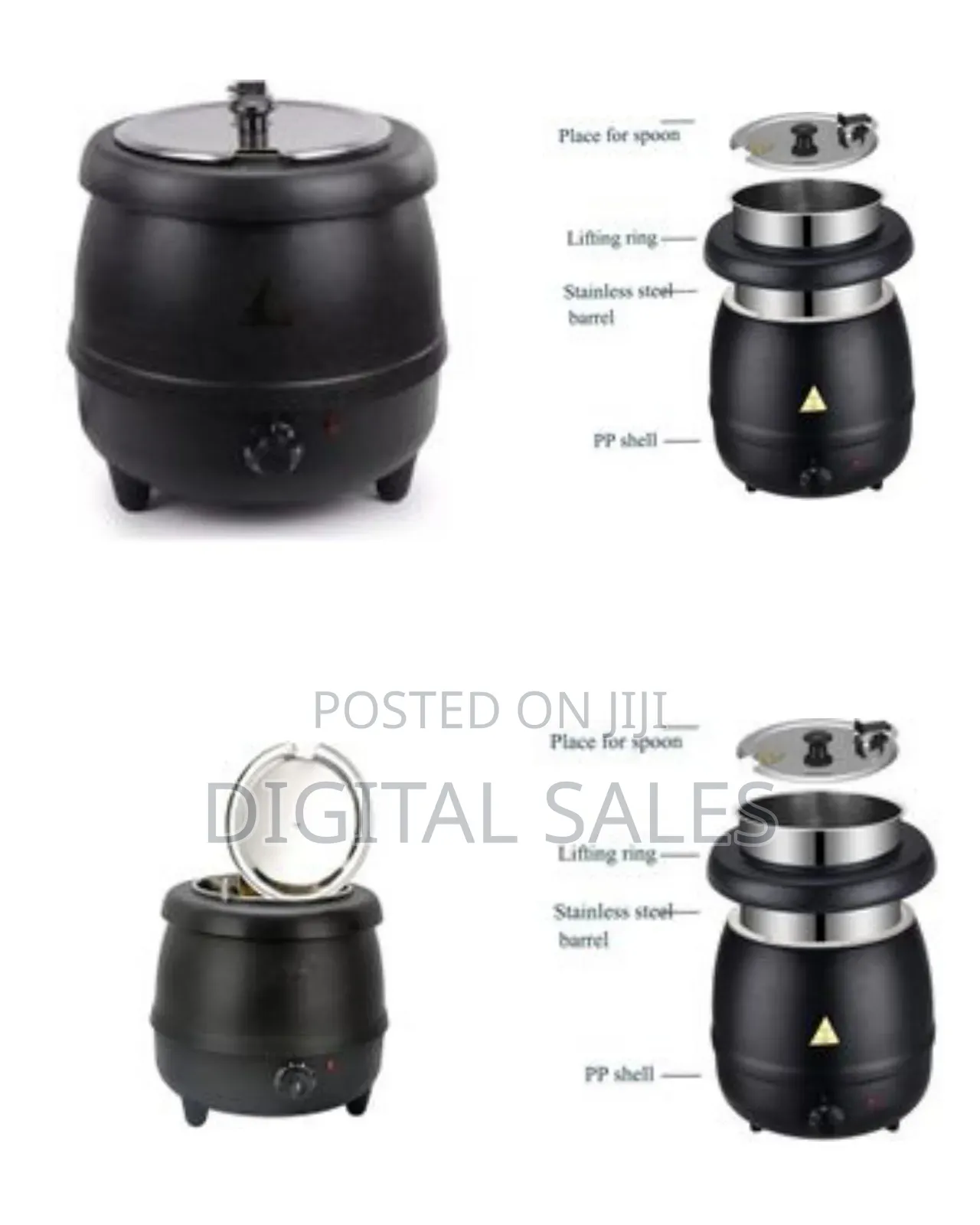 6.5l Commercial Soup Kettle Warmer Countertop Food Kettle Warmer