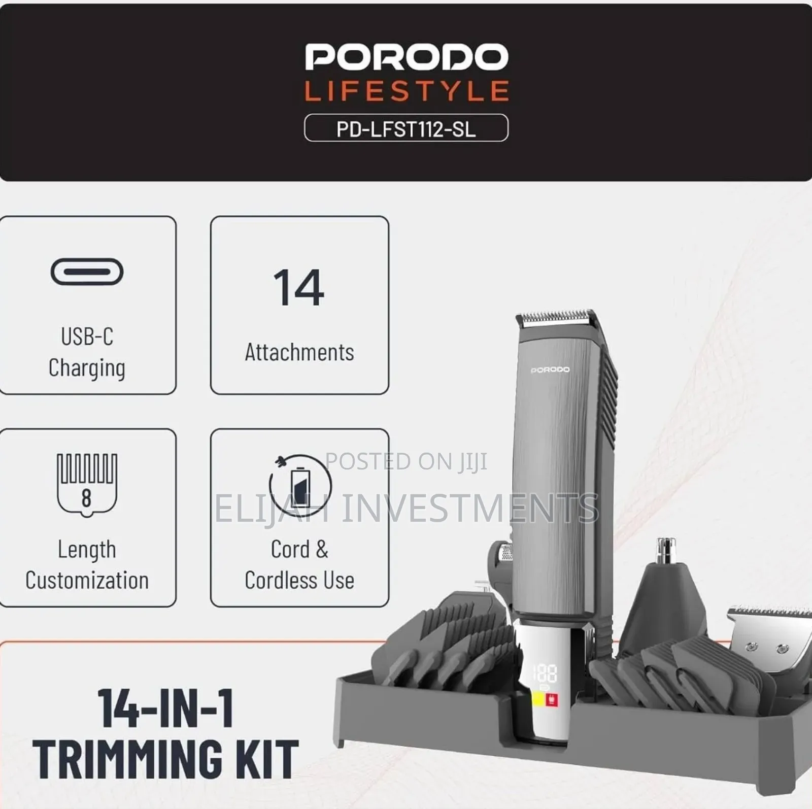Porodo Lifestyle 14-in-1 Trimming Kit