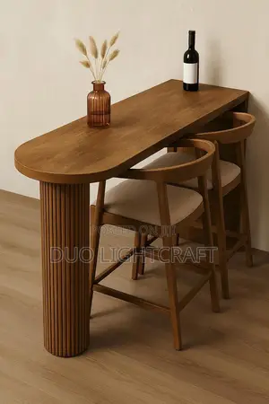 High Bar Chairs With Slim Table~Stylish and Space Saving