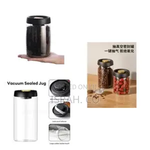 2 Pieces of 1200ml 1800ml Vacuum Sealed Tanks for Coffee Beans, Glas