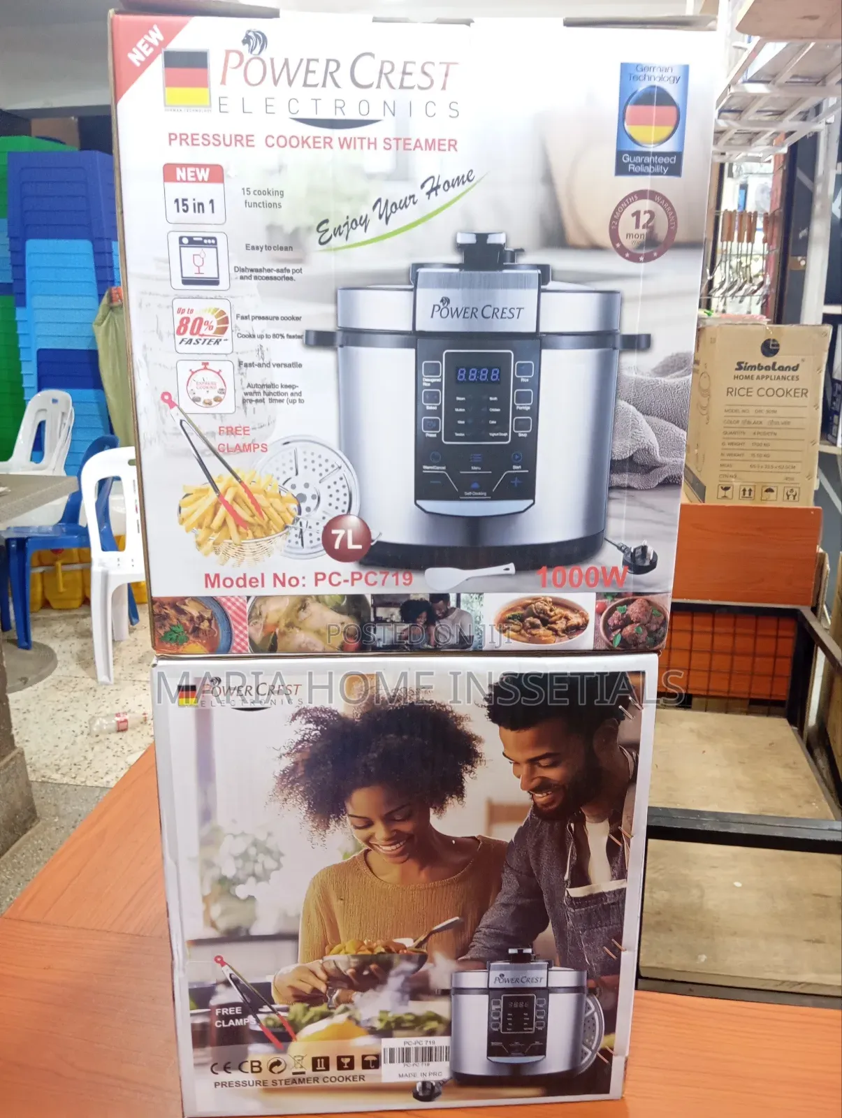 15in 1 Power Crest Pressure Cooker With Steamer
