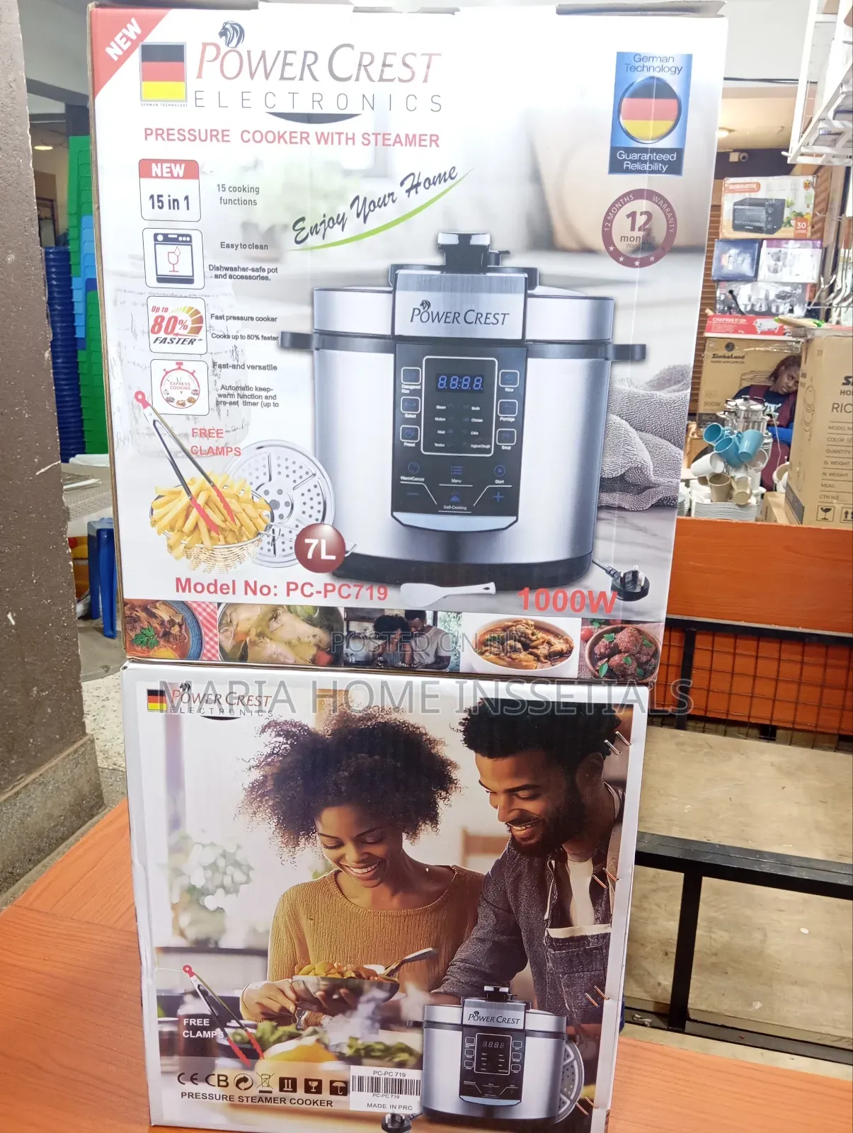 15in 1 Power Crest Pressure Cooker With Steamer