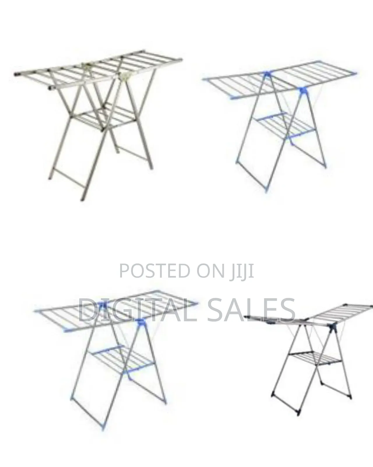 Wing-Shaped Herringbone Folding Floor Clothes Airer Indoor Free-Standi