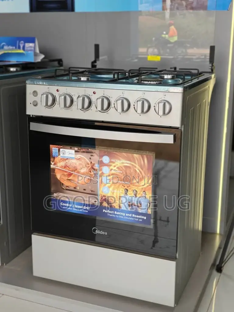 Midea Freestanding Gas Cooker 3 Gas Burners and 1 Electric Hotplate.