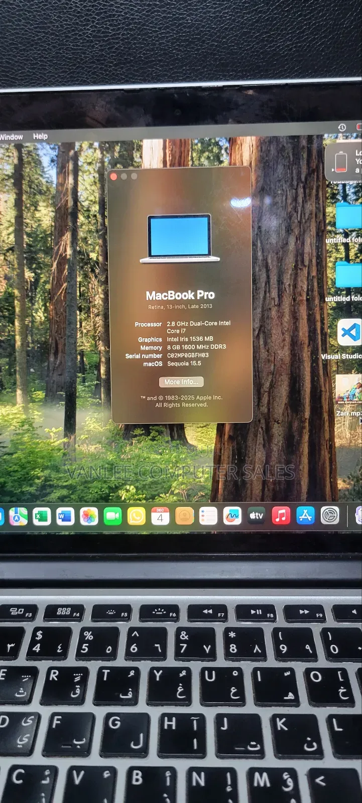 Laptop Apple MacBook 2013 8GB Intel Core I7 SSD 128GB