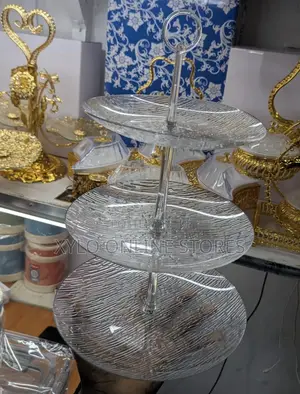 A 3 Tier Glass Serving Stand