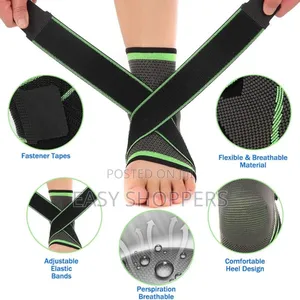 Ankle Brace Support Compression Sleeve Sprained Tendon Pain Relief