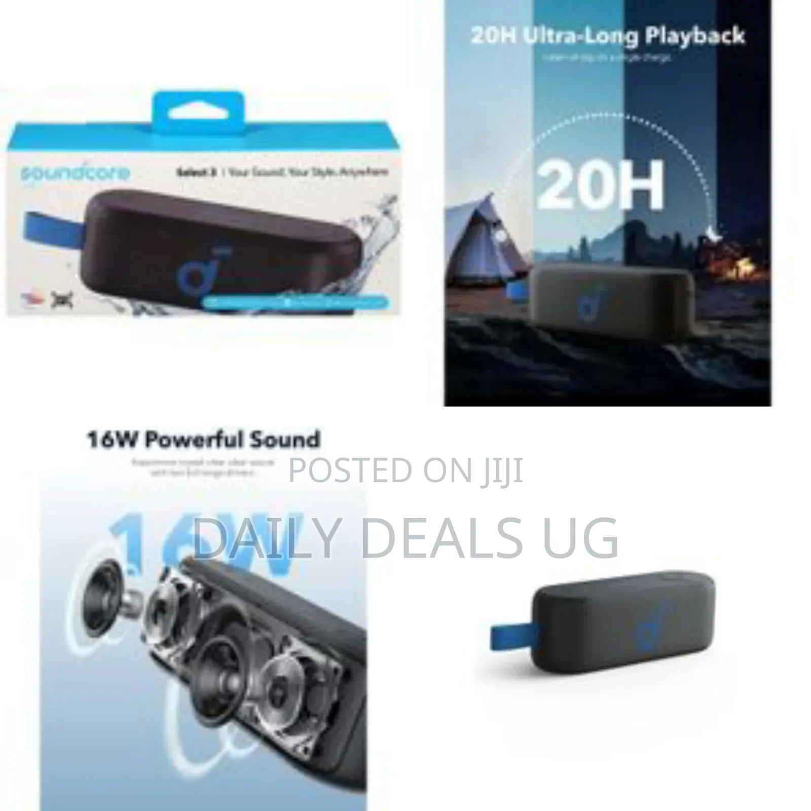 Anker Soundcore Select 3 Outdoor Speaker, 16w, Bassup Technology