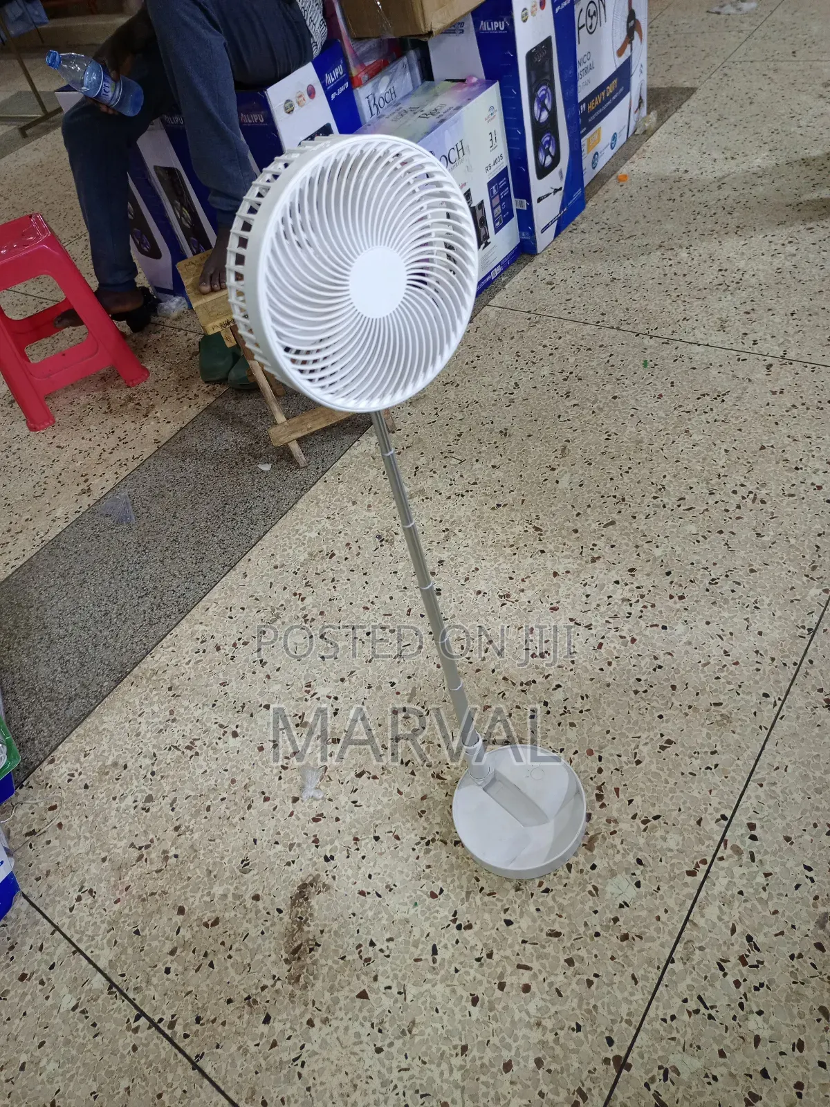 Portable, Foldable, and Rechargeable Electric Fan.