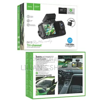 Hoco. Dv15 Tri-Channel Driving Recorder (Dash Cam).