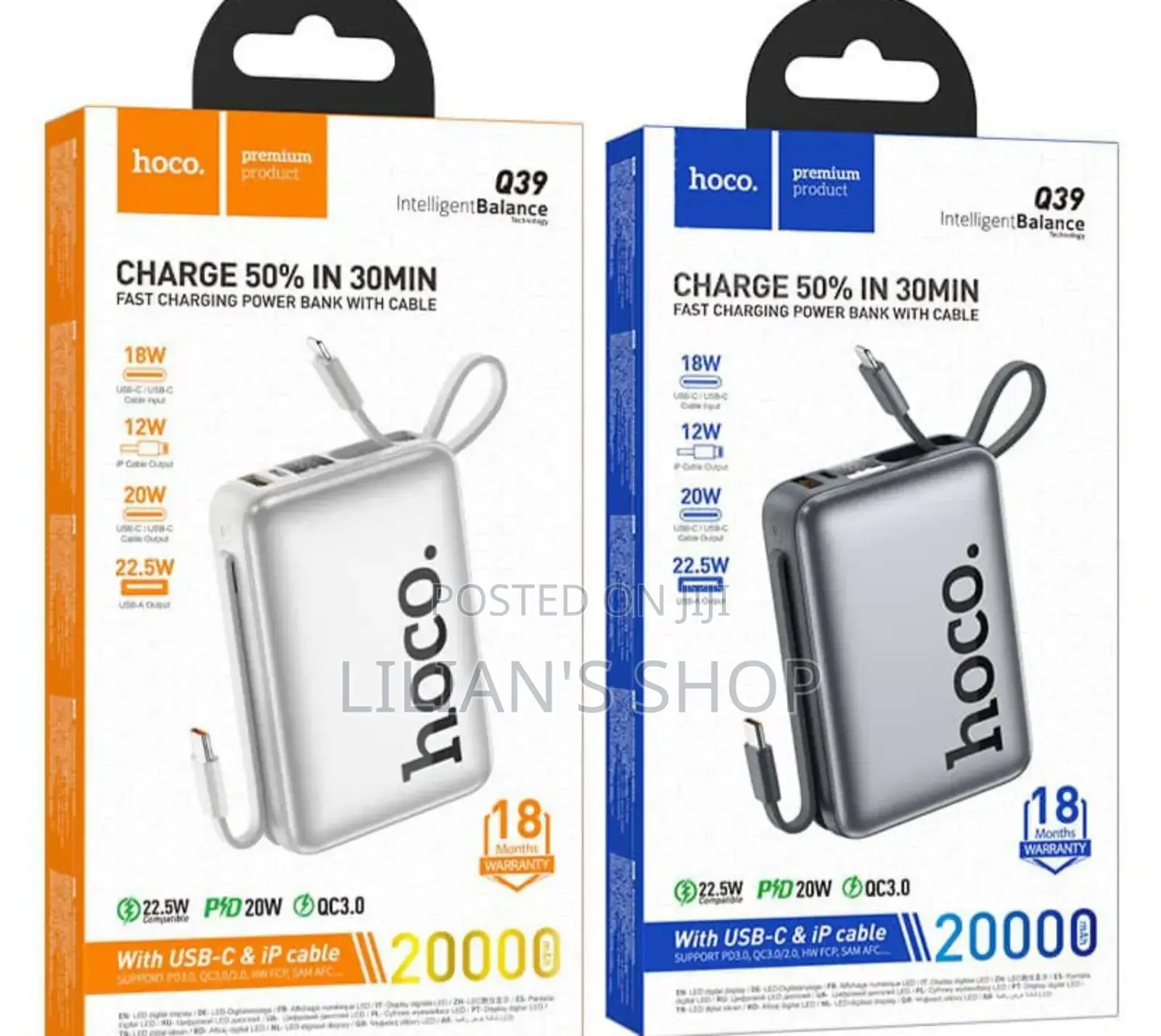 Hoco Q39 Eminente 20000mah Power Bank.