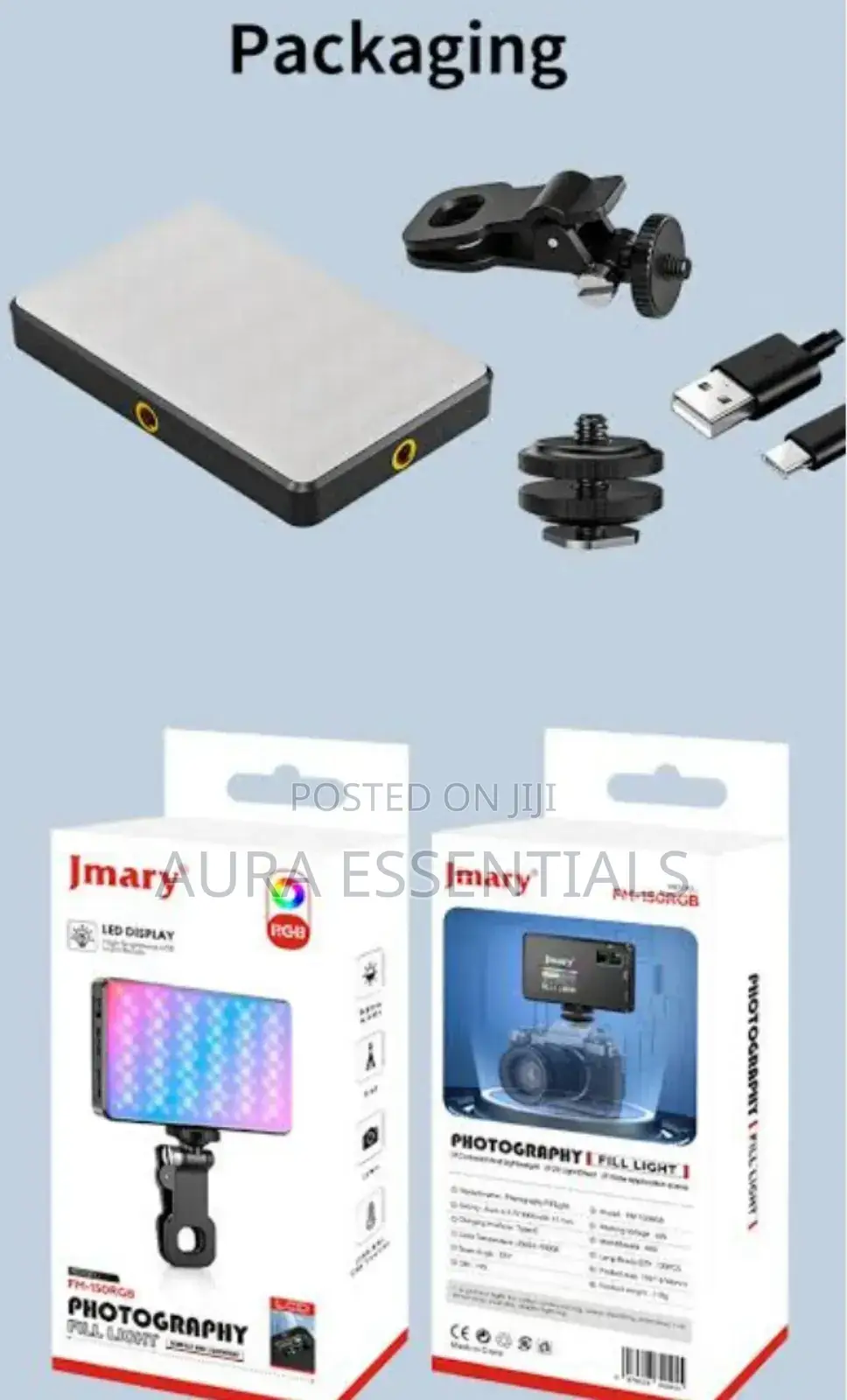 Jmary Fm-150rgb Portablerechargeable Camera Light