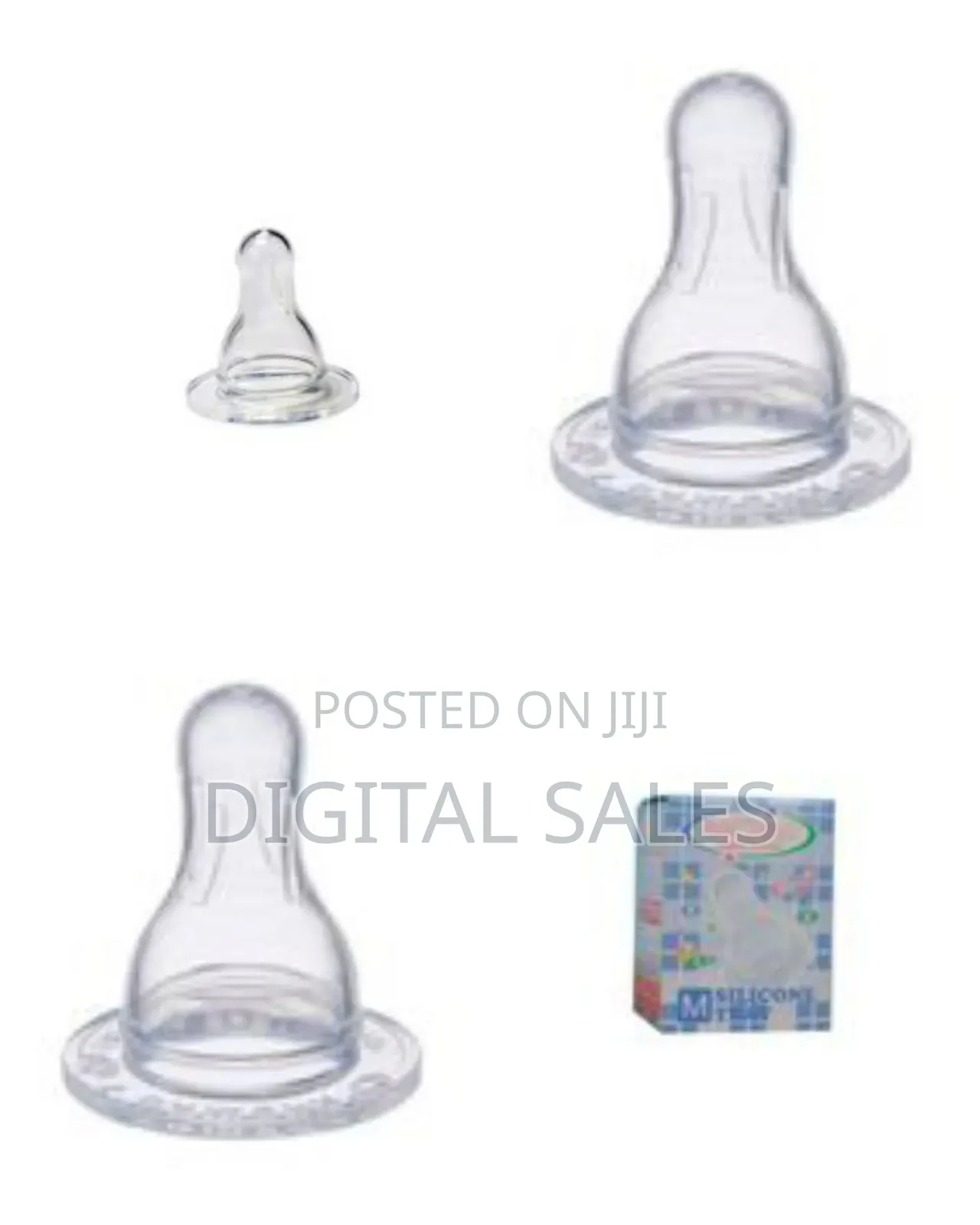 Bpa Free Feeding Baby Nipple- Clear