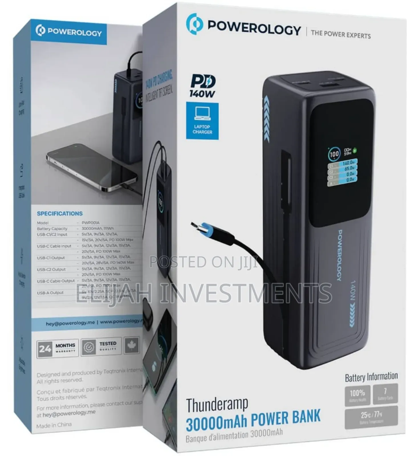 Powerology Thunderamp 30000mah Power Bank.