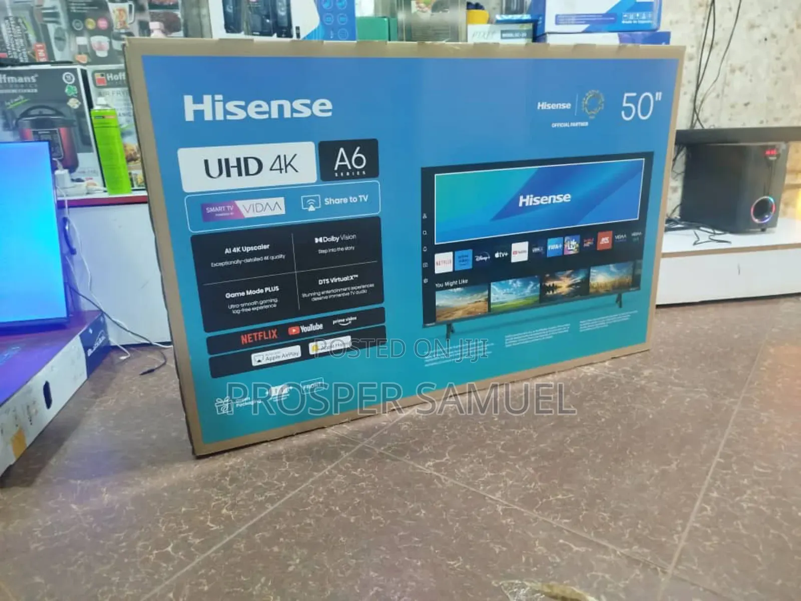 55 Inches Hisemse Smart Flat Screen With Inbuilt Decoder
