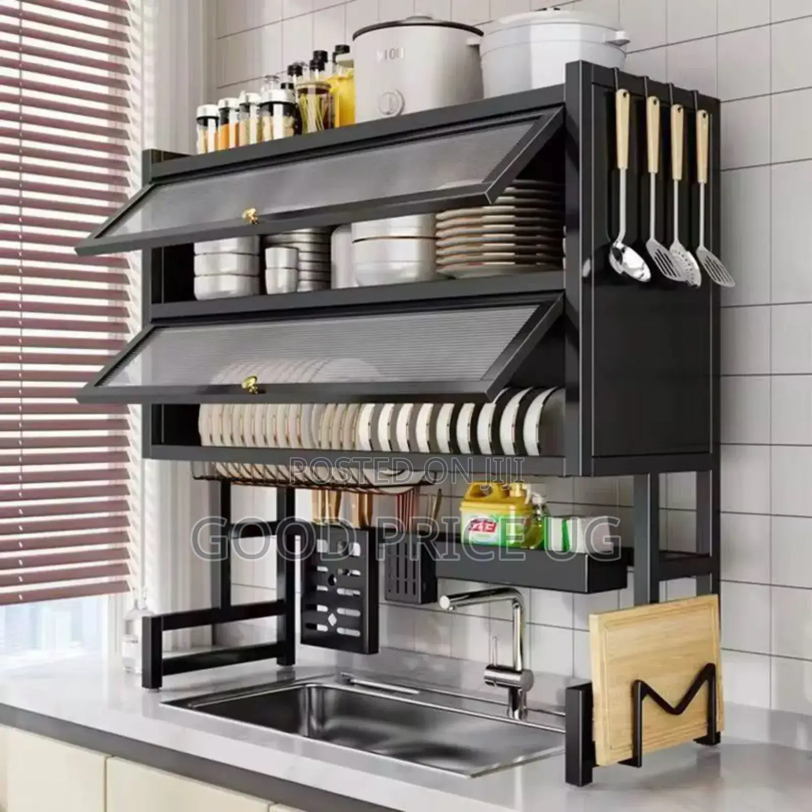Over the Sink Double-Layer Kitchen Storage and Drying Rack