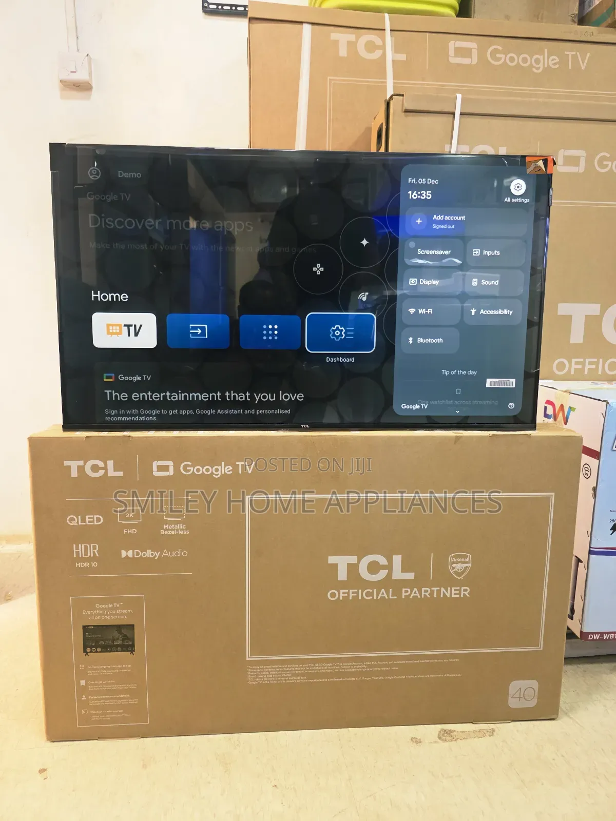 40s5k TCL Google Qled- Android Tv 40inches at 20% Discount