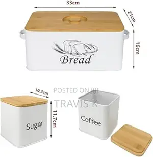 Bread Bin With 2 Jars