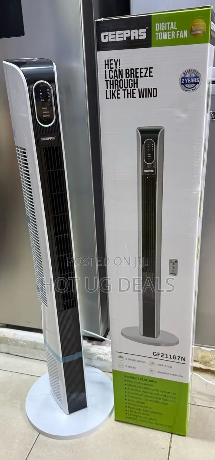 Geepas Digital Portable Tower Fan | Gf21167n