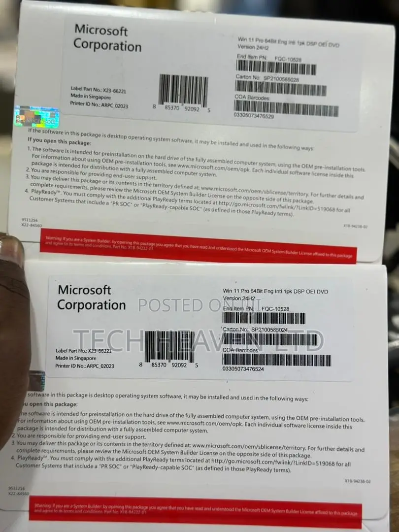 Windows 11 Pro Retail Microsoft Global License