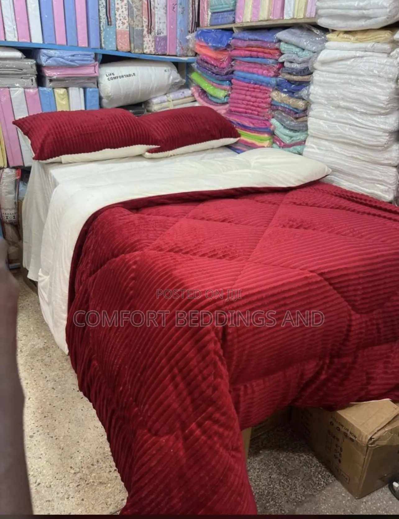 Coral Bedcover Maroon