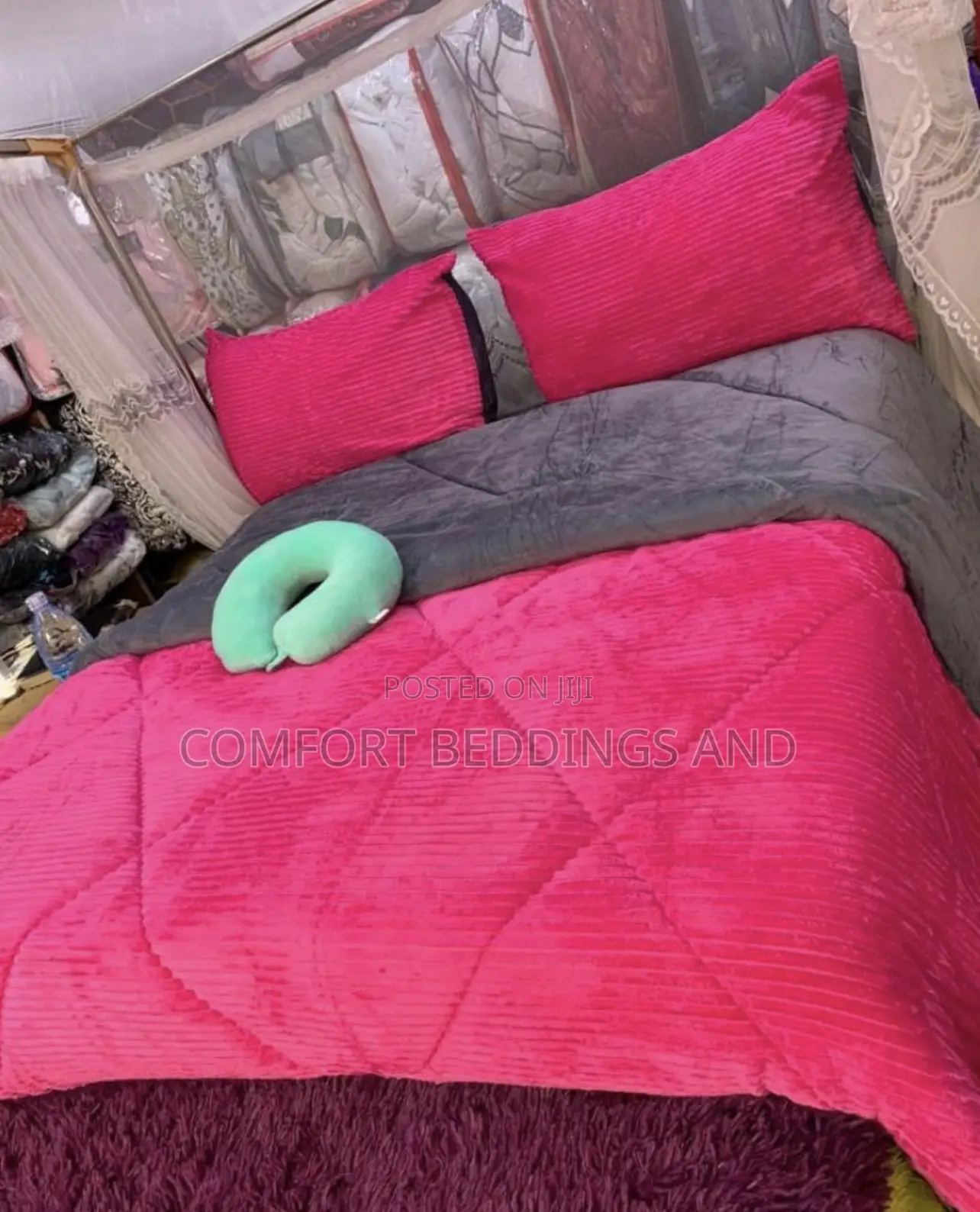 Coral Bedcover Pink