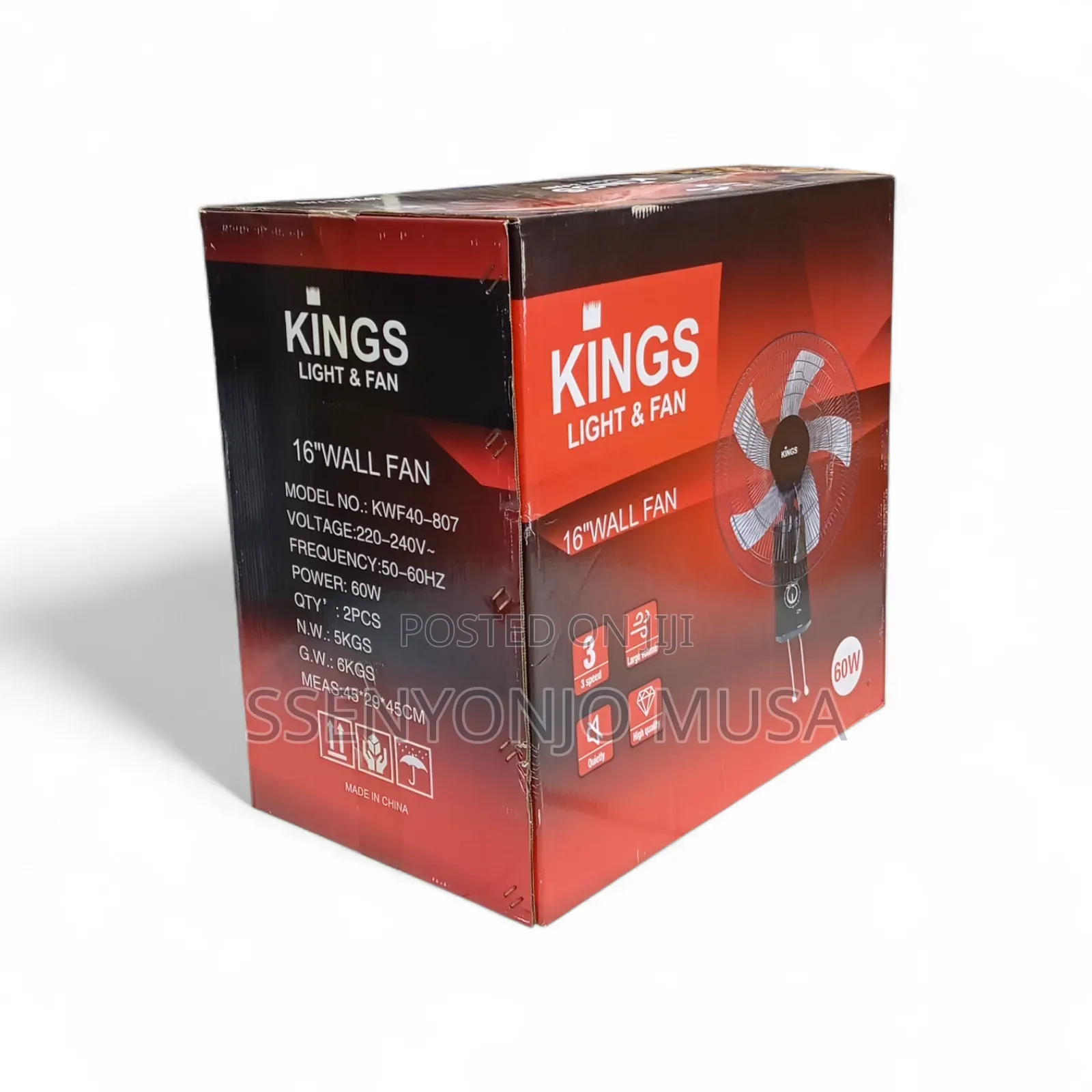Kings 16′′ Wall Fan – Kwf40-807
