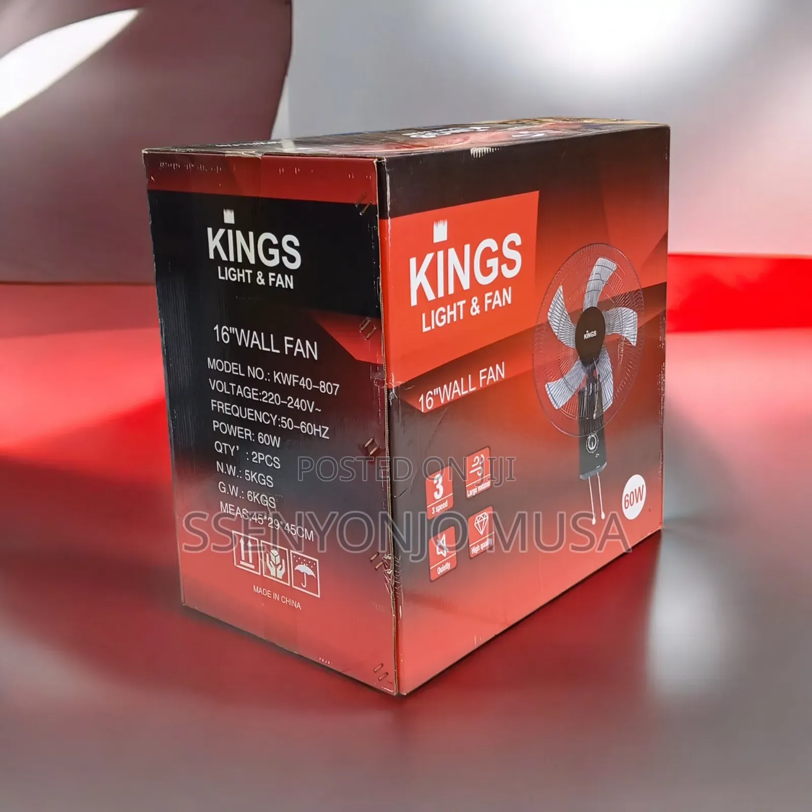 Kings 16′′ Wall Fan – Kwf40-807