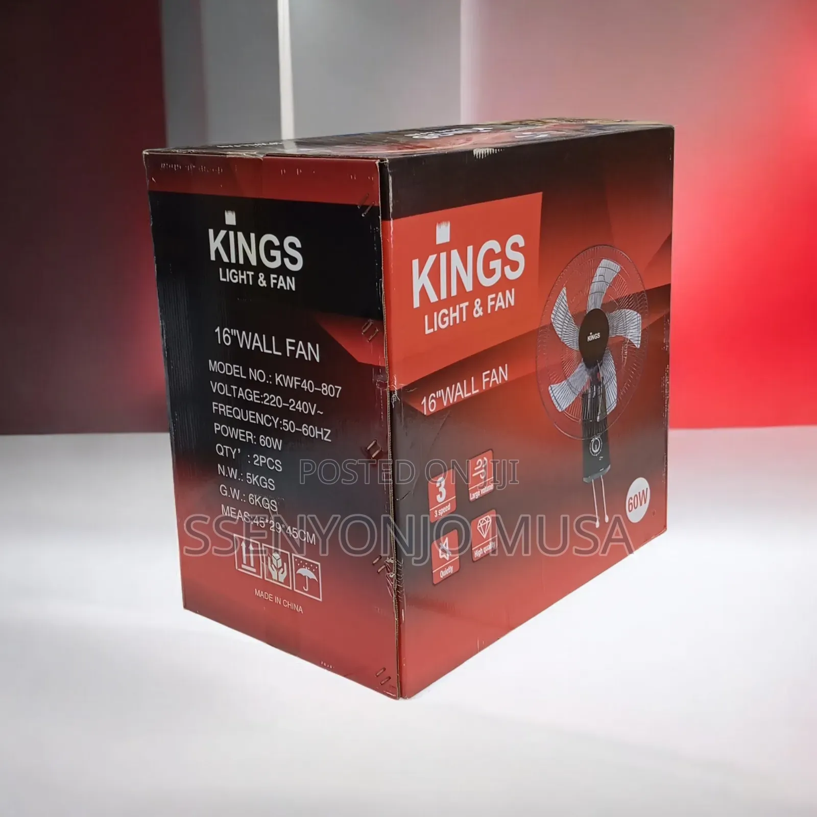 Kings 16′′ Wall Fan – Kwf40-807