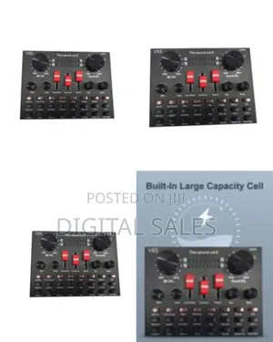 Microphone Bm800 Condenser Microphone With V8s Live Sound Card