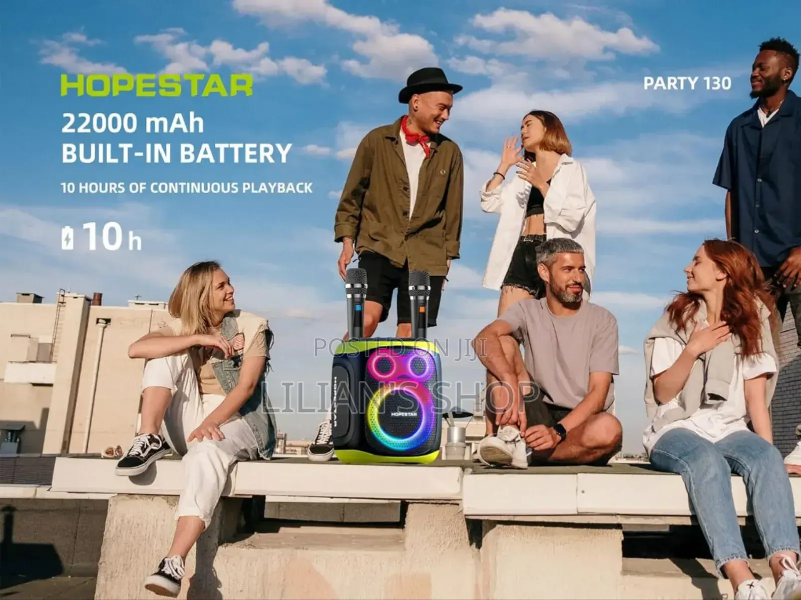 Hopestar Ultimate Heavy-Duty Bluetooth Speaker With Karaoke Microphone