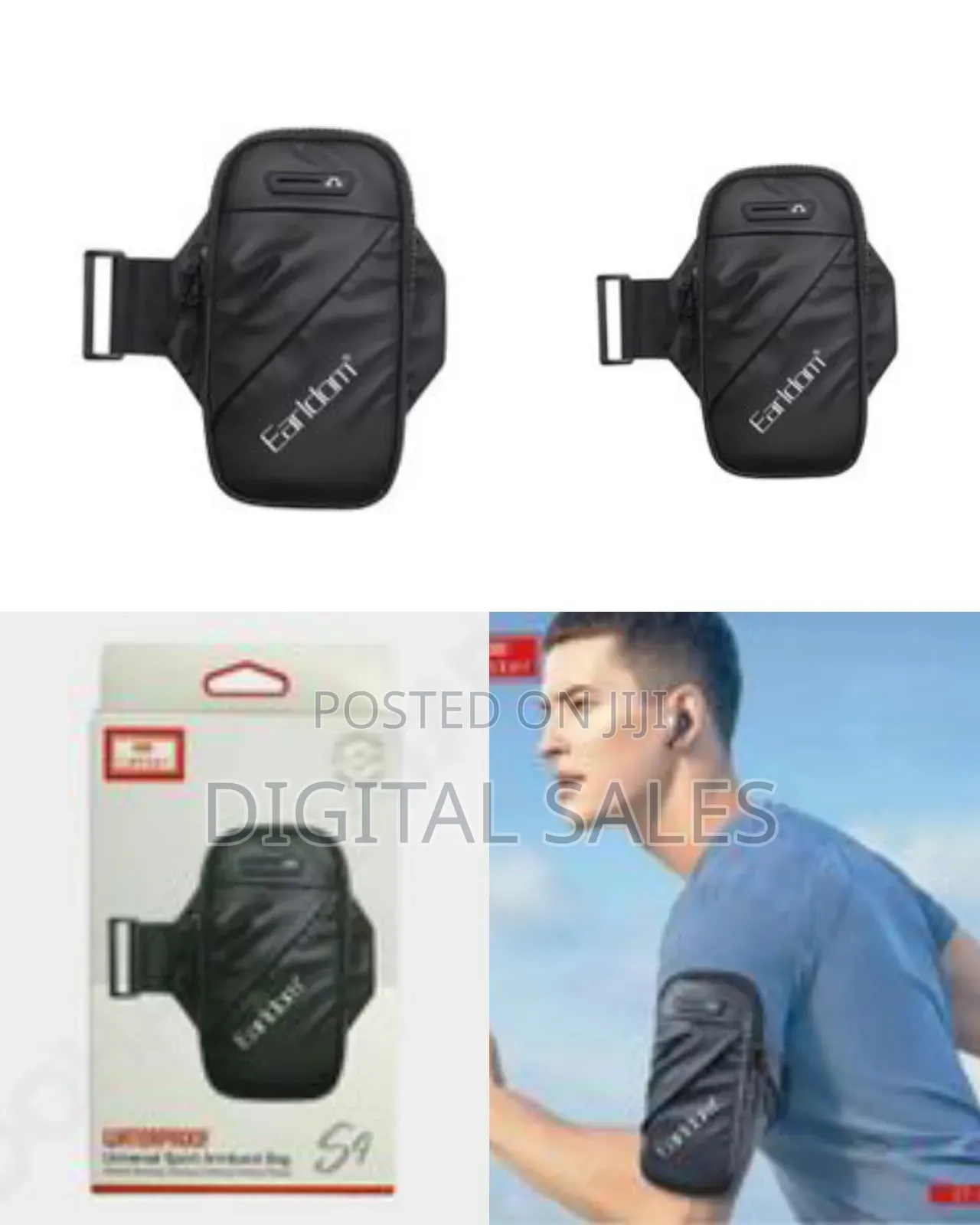 Earldom Waterproof Sports Armband Bag, Leather Arm Bag Universal,