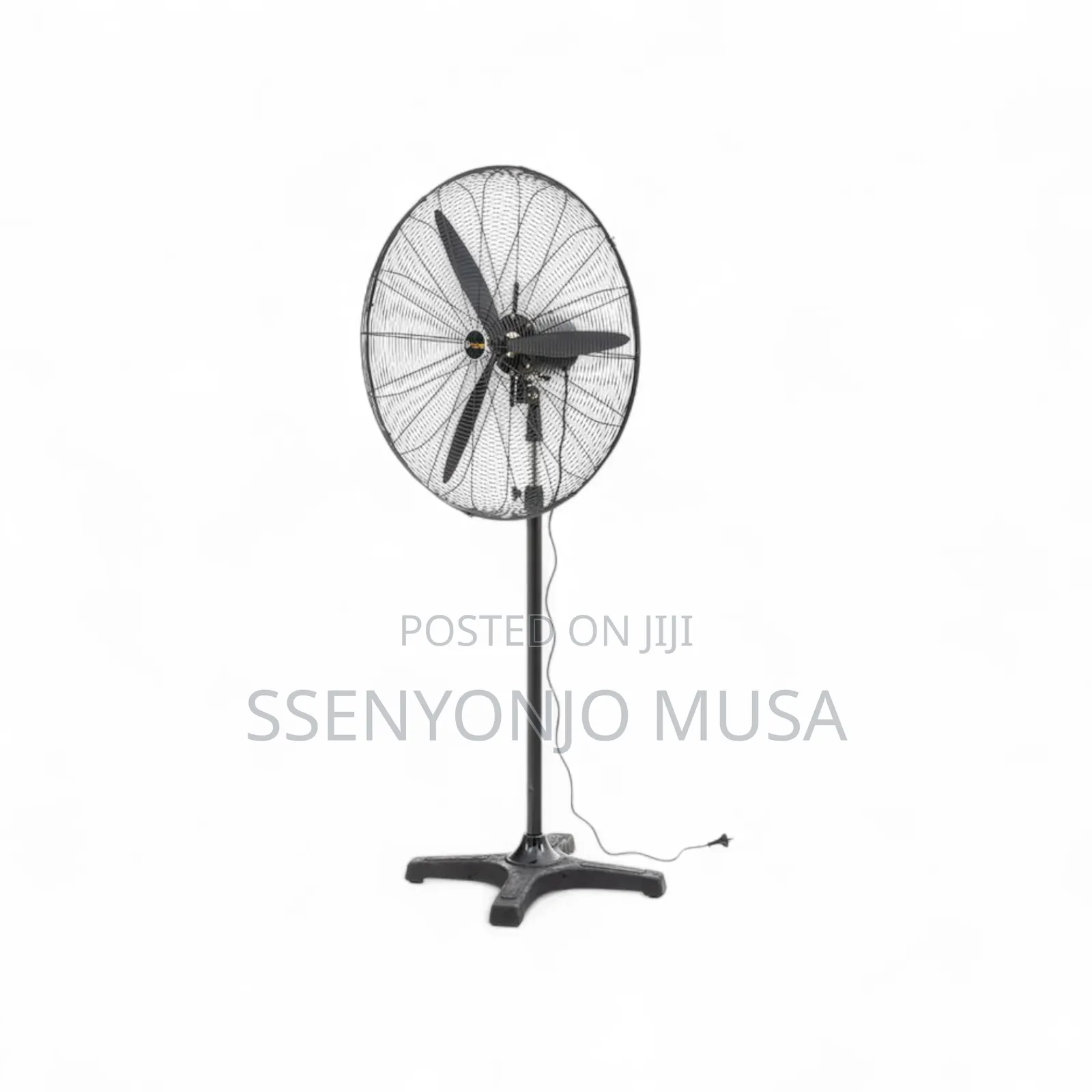 26′′ Industrial Heavy-Duty Stand Fan With Copper Motor – Black