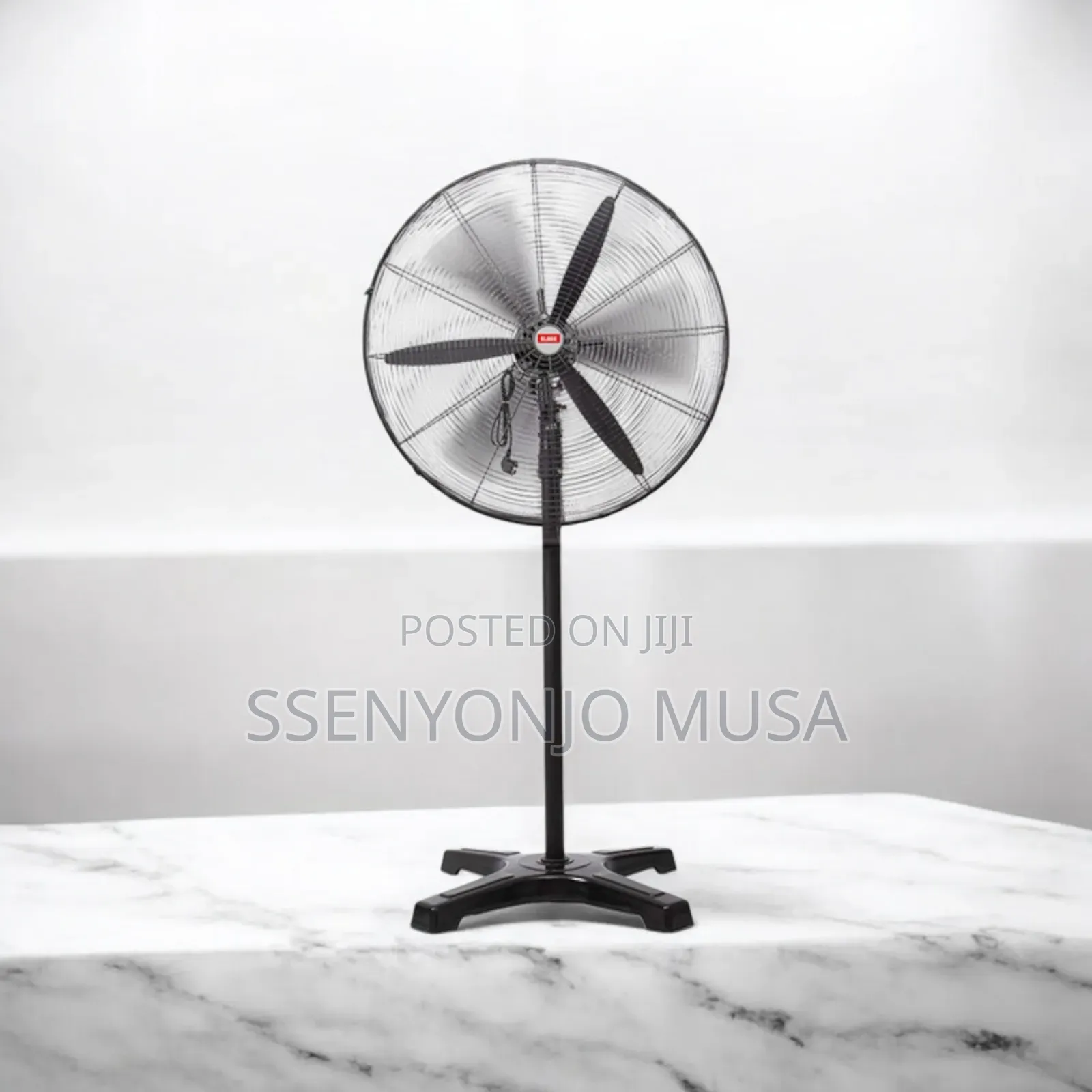 26′′ Industrial Heavy-Duty Stand Fan With Copper Motor – Black