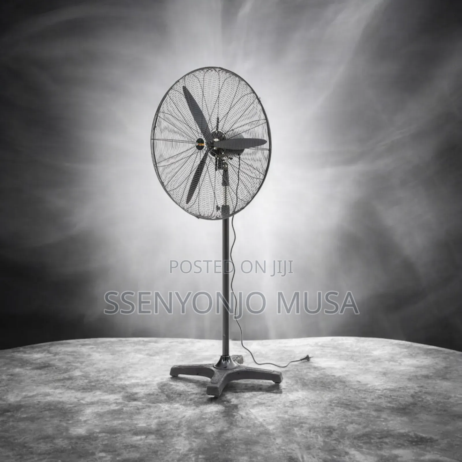 26′′ Industrial Heavy-Duty Stand Fan With Copper Motor – Black