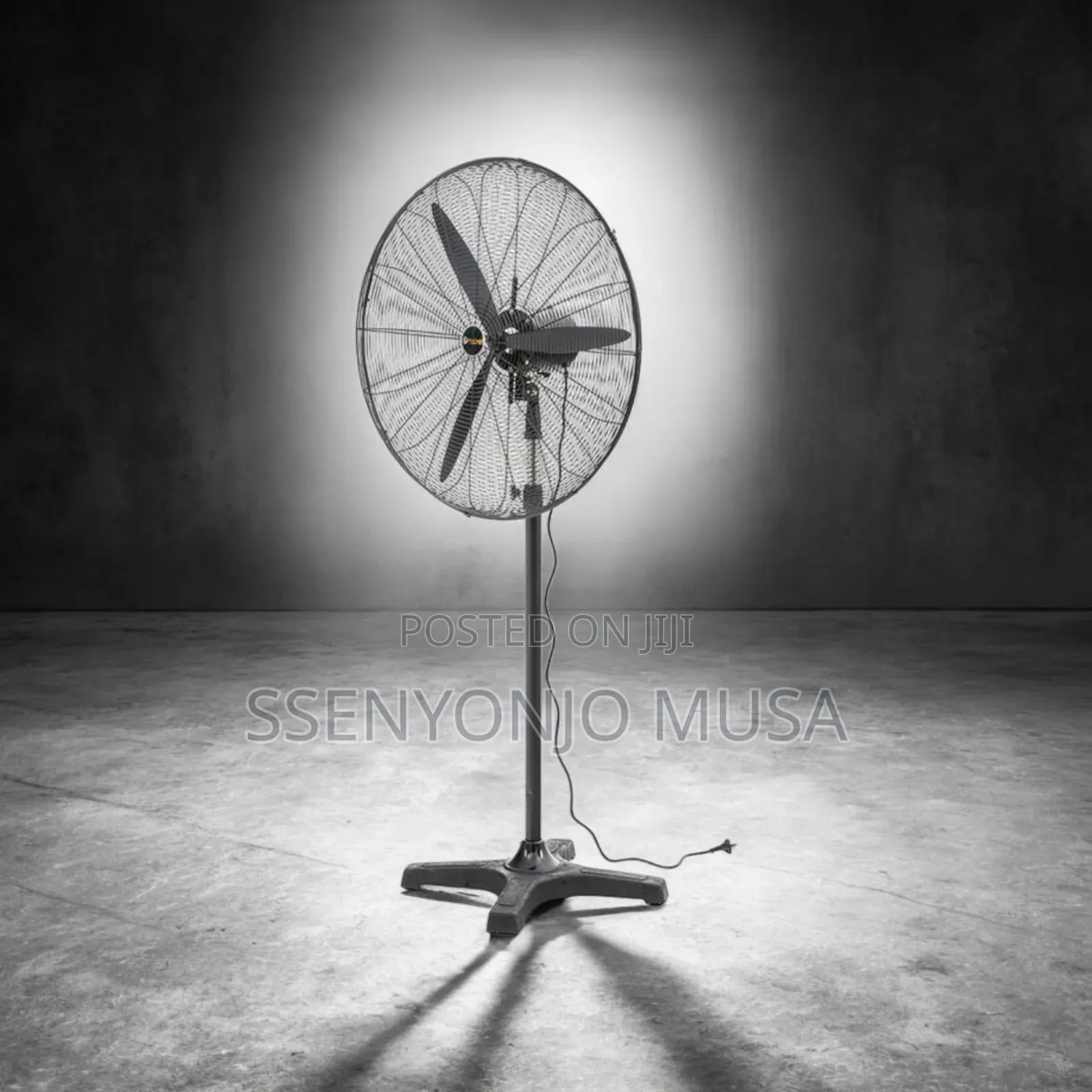 26′′ Industrial Heavy-Duty Stand Fan With Copper Motor – Black