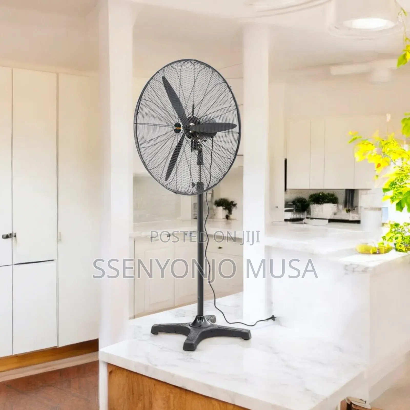 26′′ Industrial Heavy-Duty Stand Fan With Copper Motor – Black