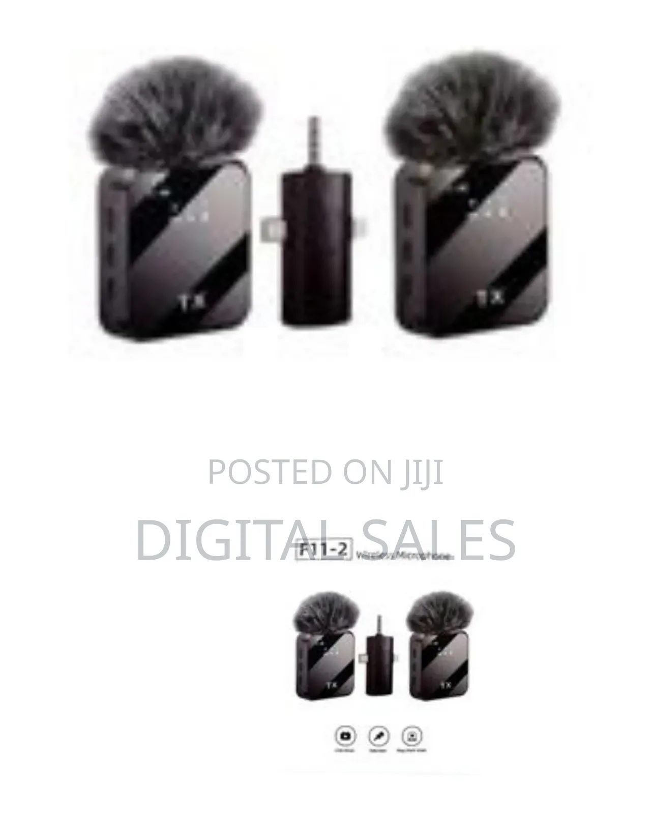 Wireless Lavalier Microphone,3 in 1 Wireless Mic for iPhone/Androi
