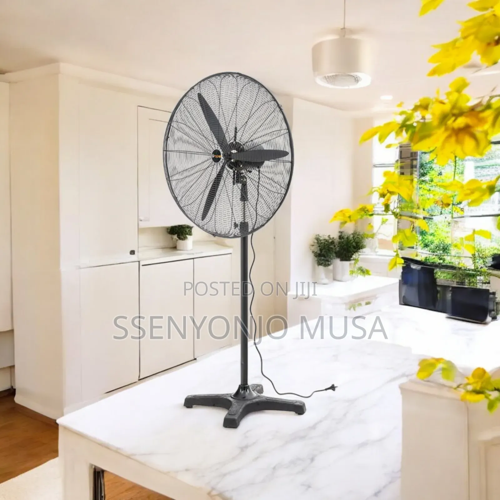26′′ Industrial Heavy-Duty Stand Fan With Copper Motor – Black