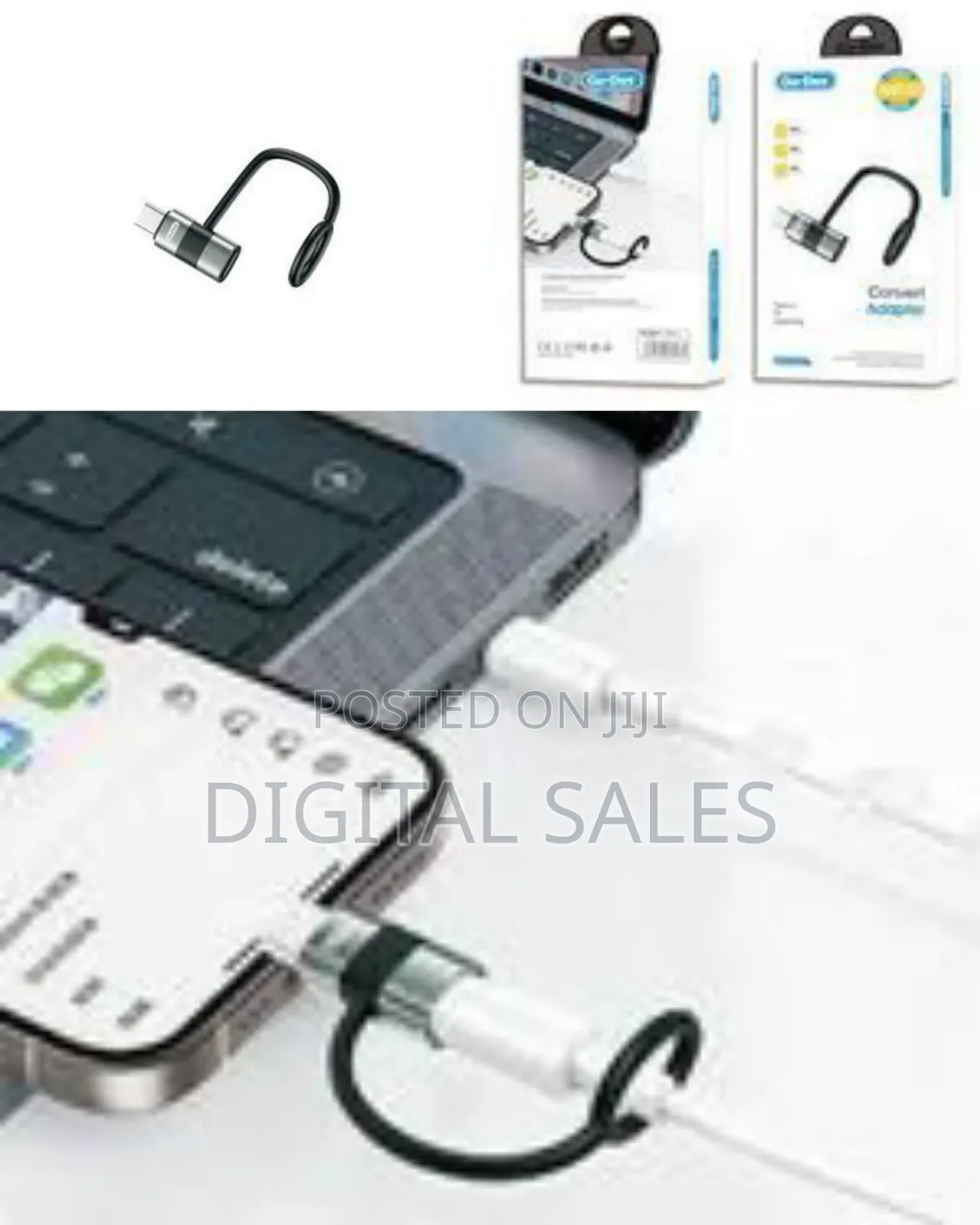 Go-Des Type-C to Lightning Convert Adapter, Charging Transmission Two