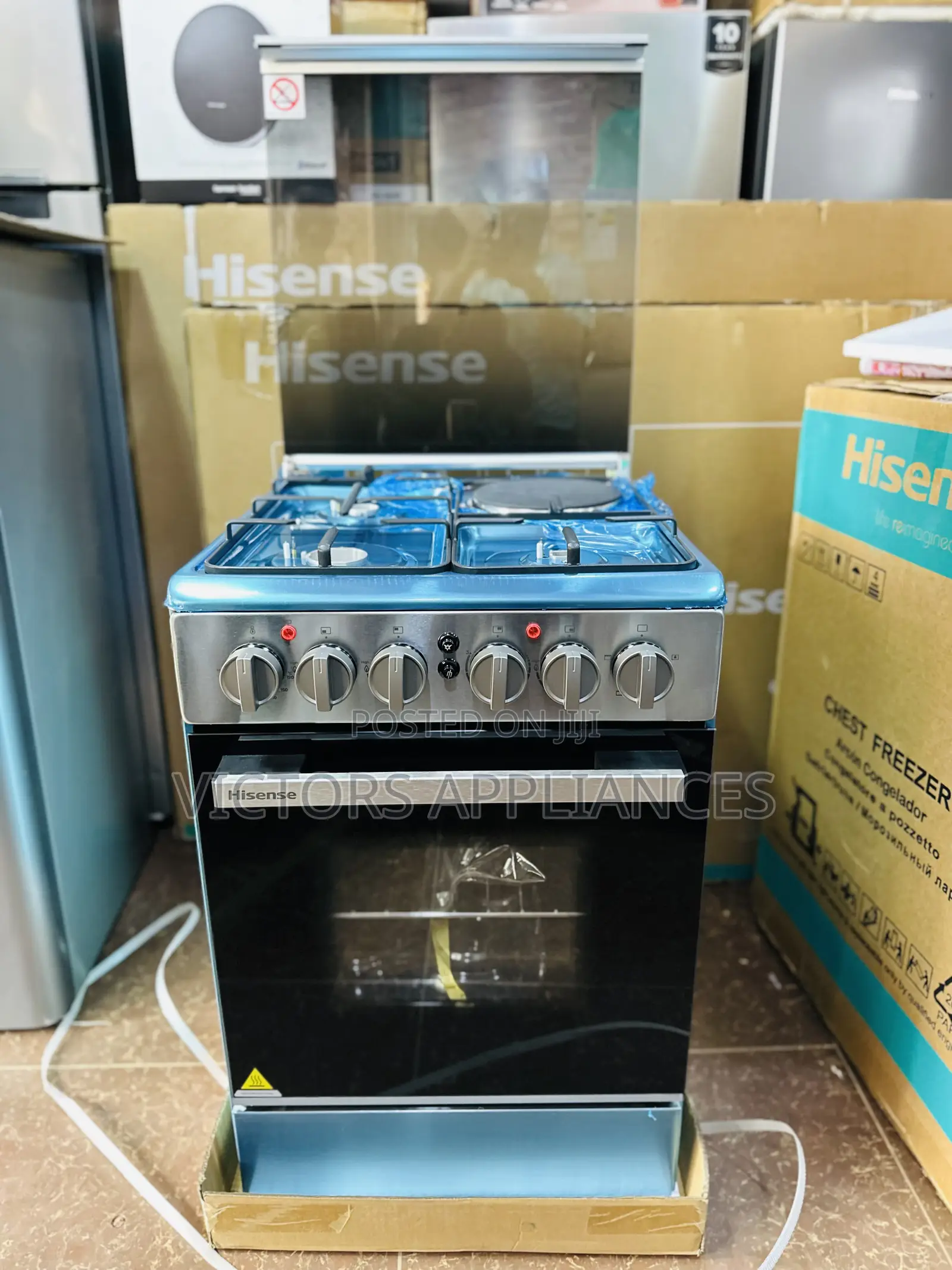 Hisense Cooker 3+1 50x50cm Inox Stainless Steel Body With Euro Pool