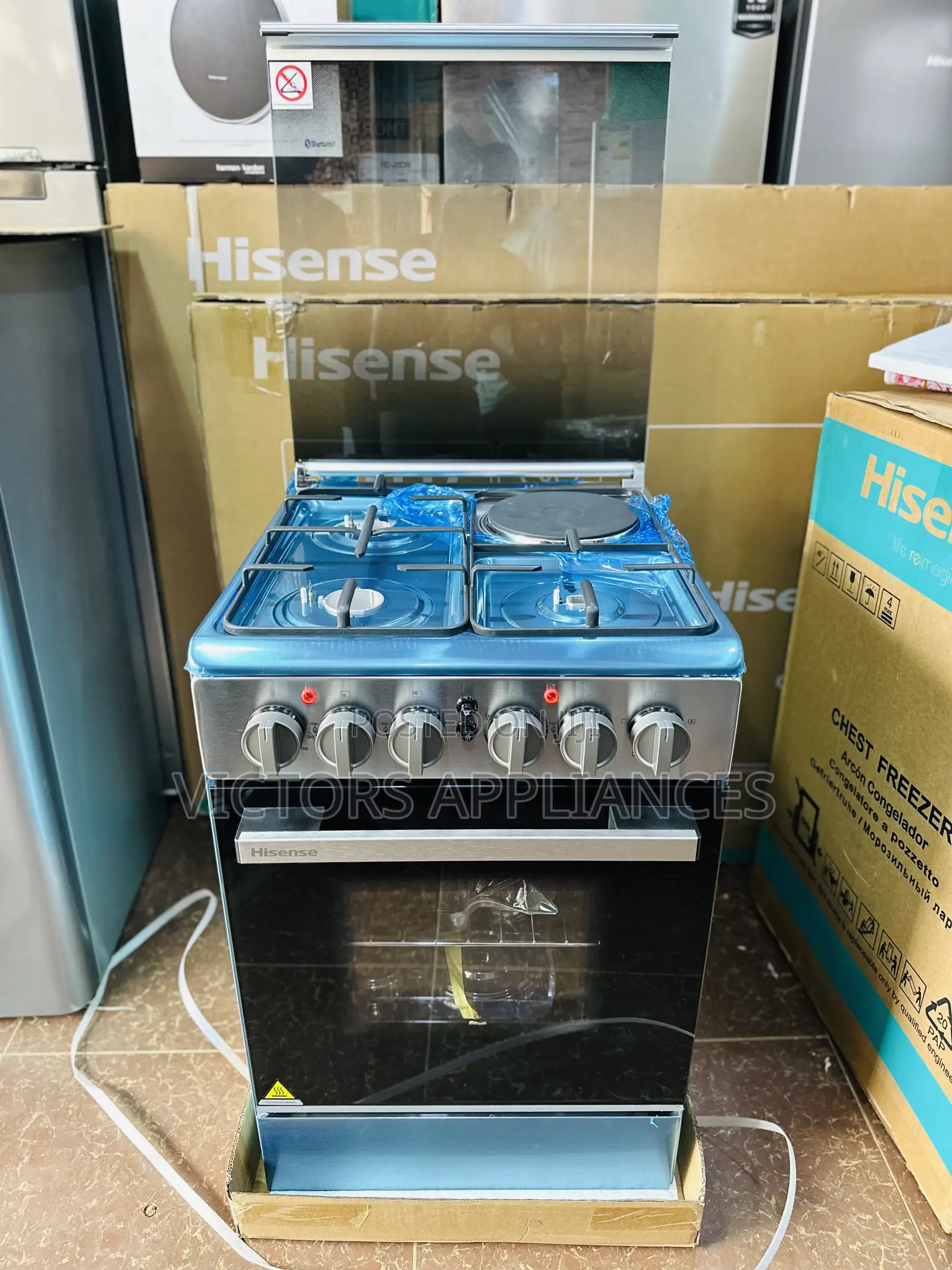 Hisense Cooker 3+1 50x50cm Inox Stainless Steel Body With Euro Pool