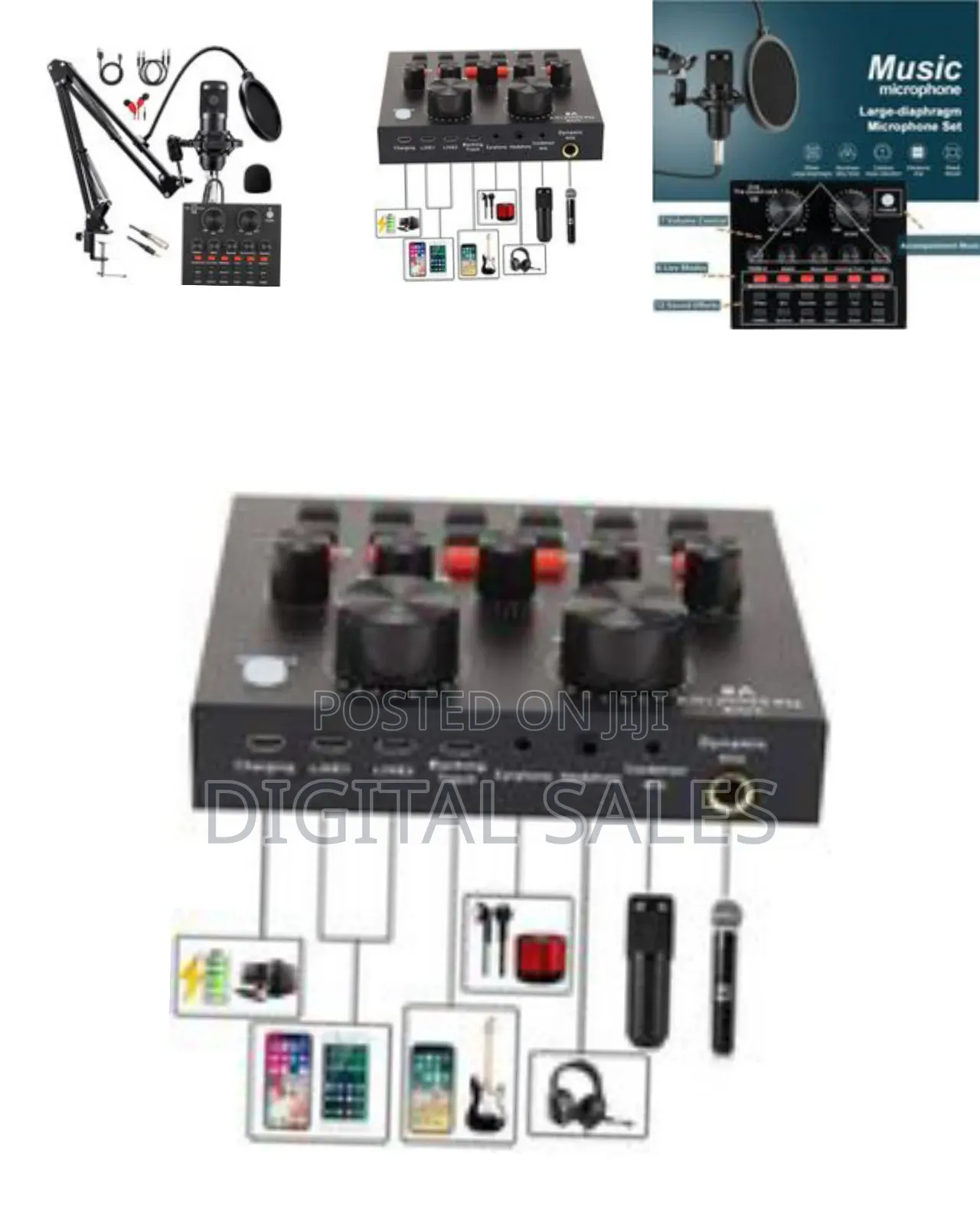 Sound Card V8 Podcast Equipment Bundle, With Bm800 Podcast Microp