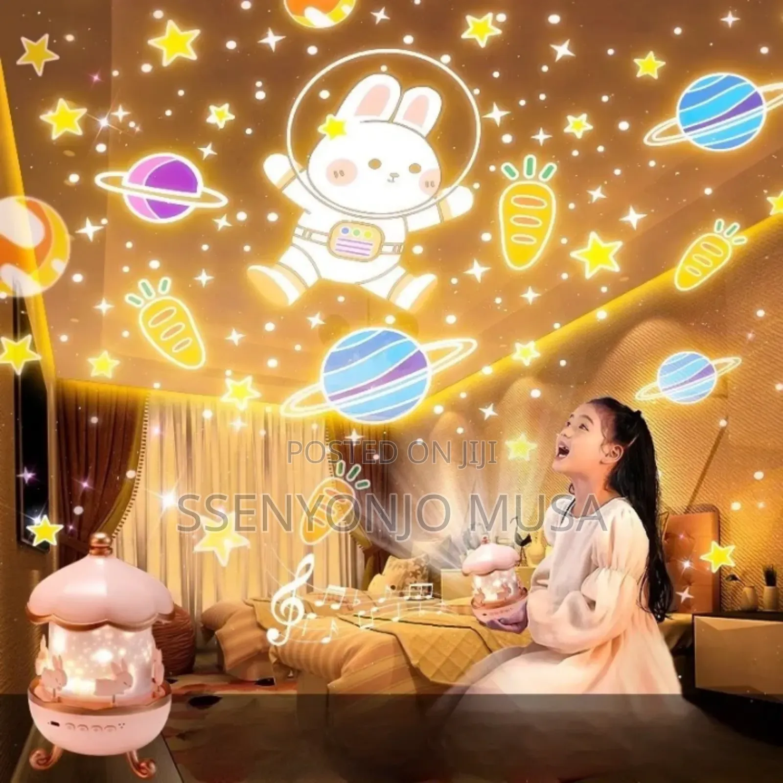 Sky Projector Night Light For Kids – 360° Rotating Lamp, Rechargeable