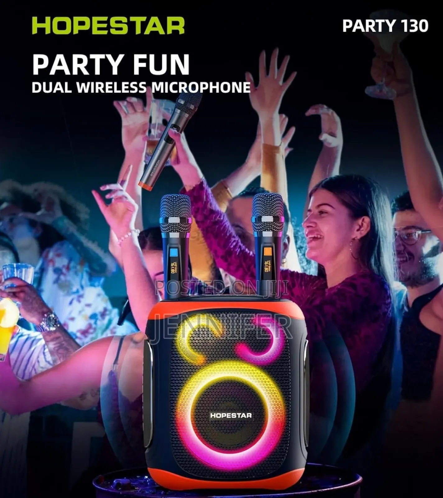Hopestar Ultimate Heavy-Duty Bluetooth Speaker 2 Karaoke Microphones