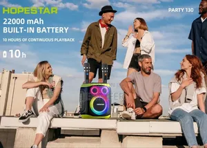 Hopestar Ultimate Heavy-Duty Bluetooth Speaker 2 Karaoke Microphones