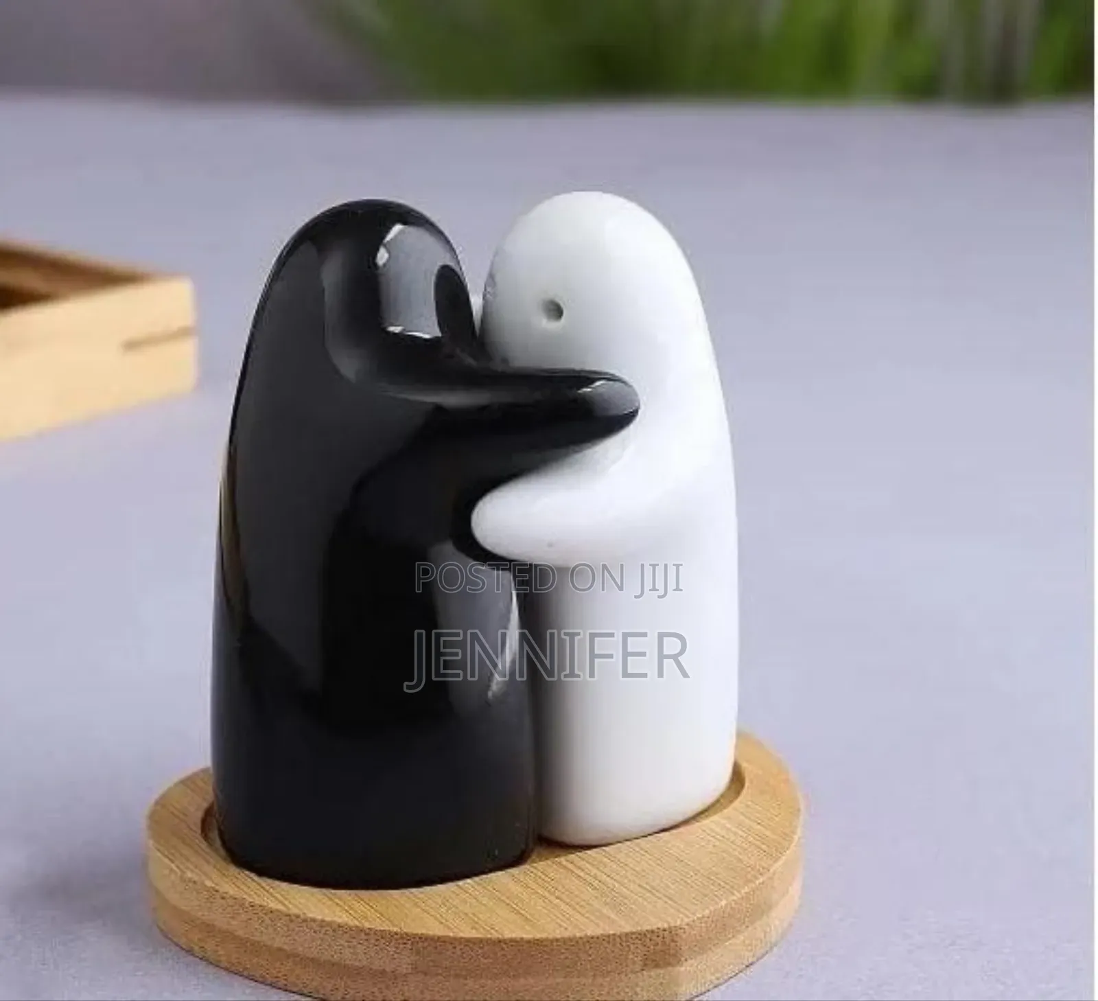 Ceramic Couple Hug Salt and Pepper Shakers
