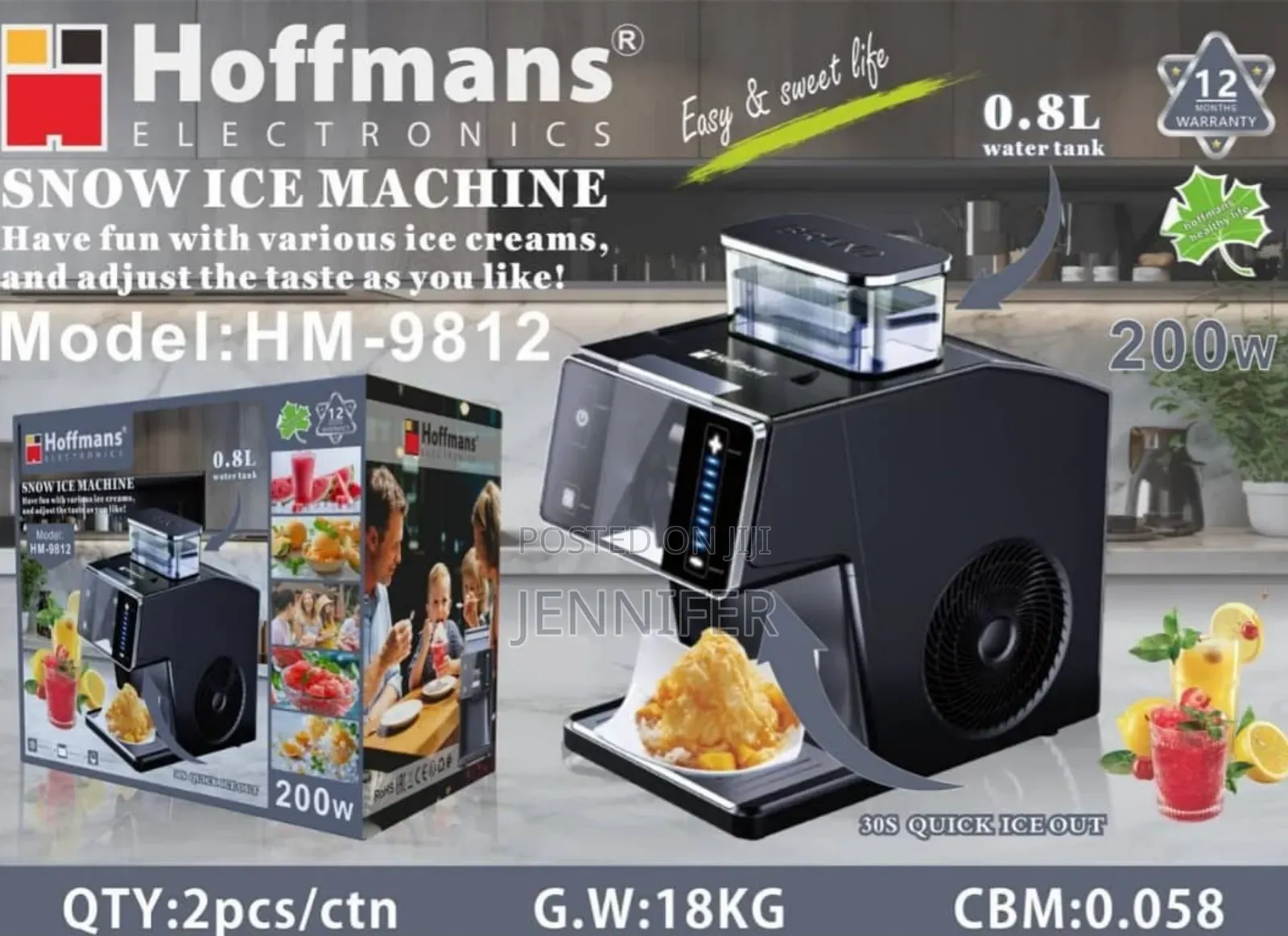 Hoffmans Snowflake Ice Machine