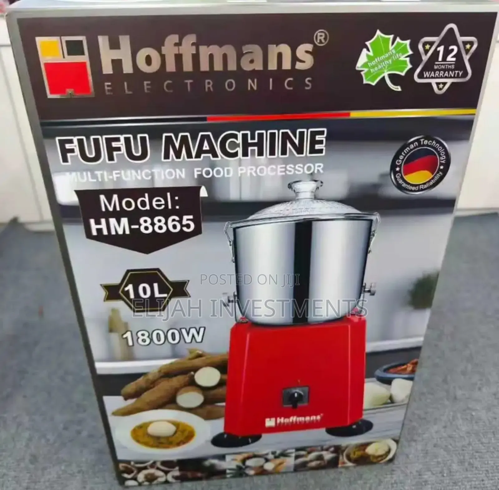 10litres Hoffmans Fufu Machine (Model: Hm-8865)