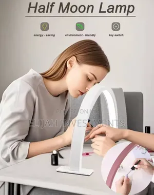 U-Shaped Half-Moon Beauty Salon Desk Lamp
